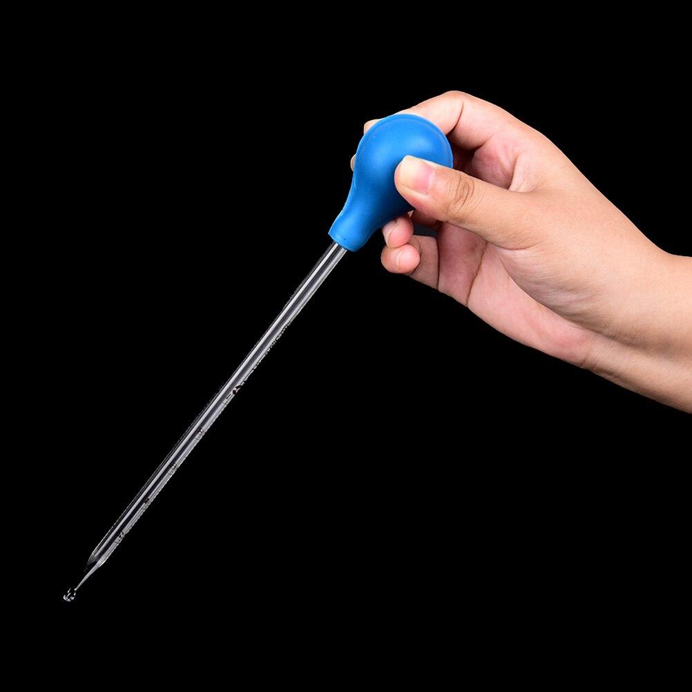 1ml/ 2ml/ 3ml/ 5ml Rubber Head Glass Dropper Glass Pipette Lab Dropper Pipet With Scale Line Blue& Transparent