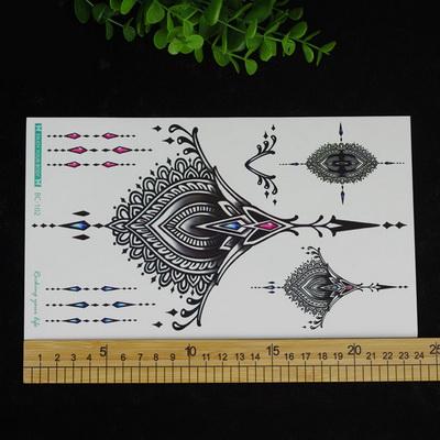 New designs Chest Flash Tattoo large rose flower dragonfly shoulder arm Sternum tattoos henna body/back paint Under breast skull