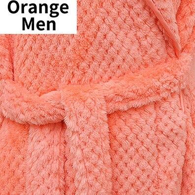 Men Winter Extra Long Thick Warm Grid Flannel Bathrobe Mens Luxury Kimono Bath Robe Women Sexy Robes Male Thermal Dressing Gown