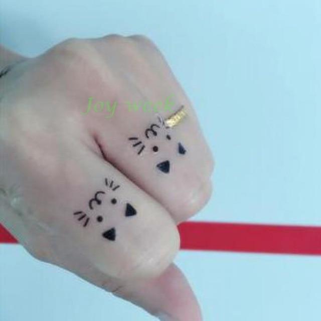 Waterproof Temporary Tattoo sticker on ear finger music note bird stars line streak henna tatto flash tatoo fake for women 24