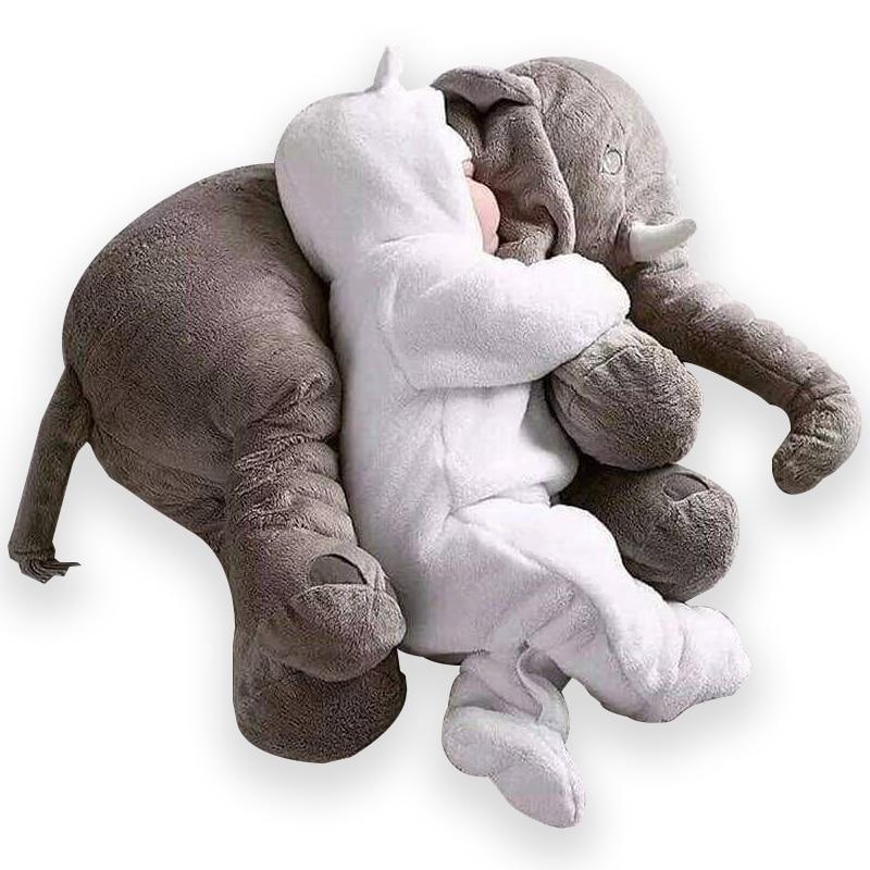 Elephant Plush Pillow Baby Sleeping Back Cushion Baby Elephant Stuffed Animal Toy 60CM Stuffed Elephant Doll Baby Toys Gifts