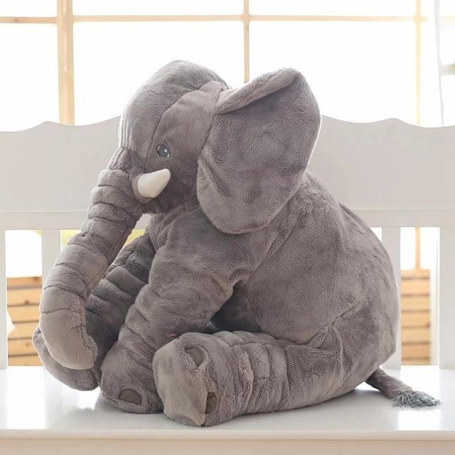 Elephant Plush Pillow Baby Sleeping Back Cushion Baby Elephant Stuffed Animal Toy 60CM Stuffed Elephant Doll Baby Toys Gifts