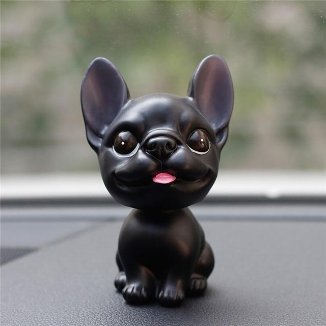 Car Ornament PVC French Bulldog Shake Head Toy Dolls Cute Decoration Automobiles Interior Dashboard Nodding Dog Figure Ornaments