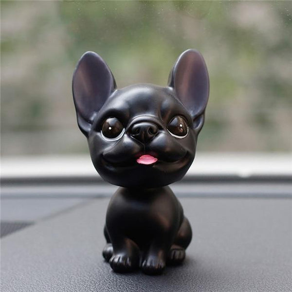Car Ornament PVC French Bulldog Shake Head Toy Dolls Cute Decoration Automobiles Interior Dashboard Nodding Dog Figure Ornaments