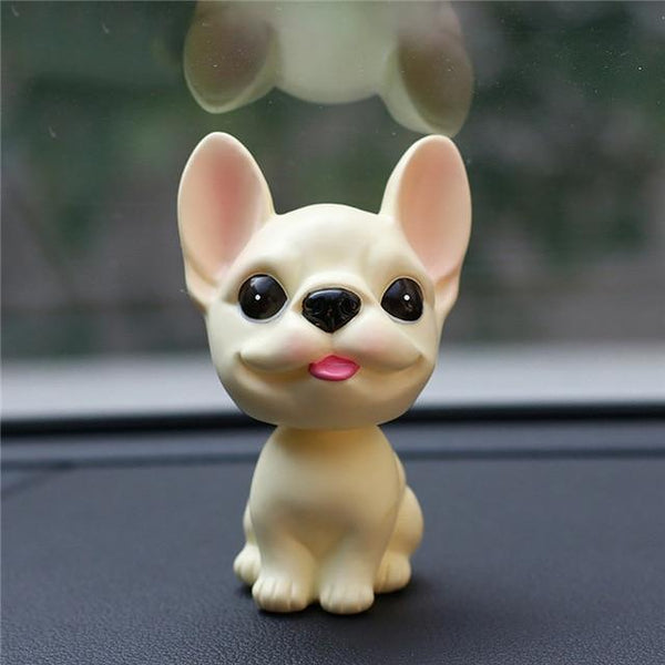 Car Ornament PVC French Bulldog Shake Head Toy Dolls Cute Decoration Automobiles Interior Dashboard Nodding Dog Figure Ornaments