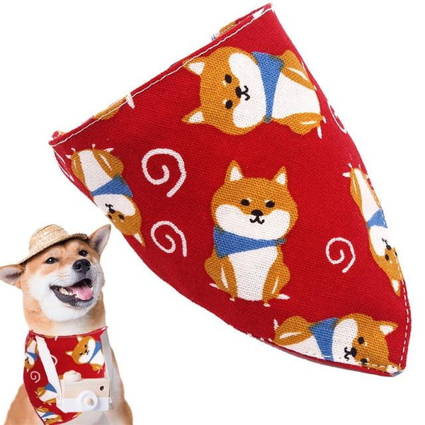 1PC Doggy Printed Handsome Pet Dog Scarf Collars Adjustable Puppy Triangular Bandana Pet Dog Cat Tie Collar Pet Accessories