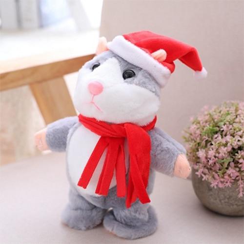 Talking Hamster Mouse Pet Christmas Toy Speak Talking Sound Record Hamster Educational Plush Toy for Children Christmas Gift