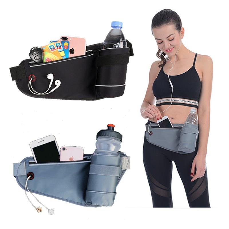 Men Running Belt With Bottles Waist Bag Light Fashion Women Water Jogging Belt Sports Mobile Phone Bottle Fitness Accessories