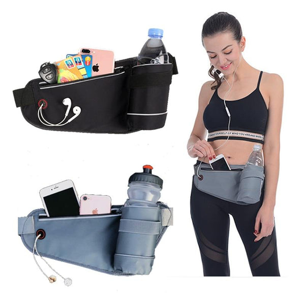 Men Running Belt With Bottles Waist Bag Light Fashion Women Water Jogging Belt Sports Mobile Phone Bottle Fitness Accessories