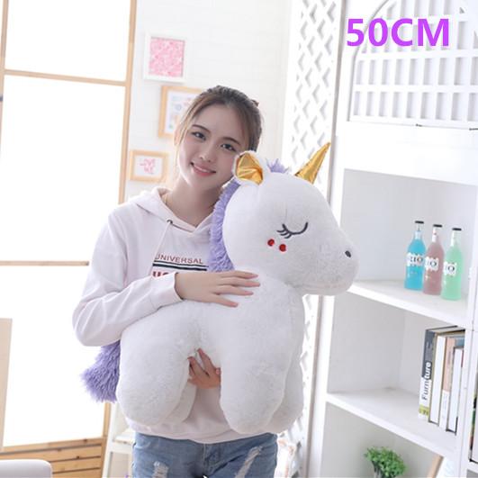 Giant 110cm Unicorn Plush Toy Soft Stuffed Cartoon Unicorn Dolls Animal Horse Toy High Quality Toys for Children Girls