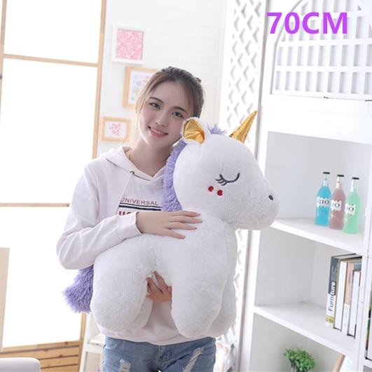Giant 110cm Unicorn Plush Toy Soft Stuffed Cartoon Unicorn Dolls Animal Horse Toy High Quality Toys for Children Girls
