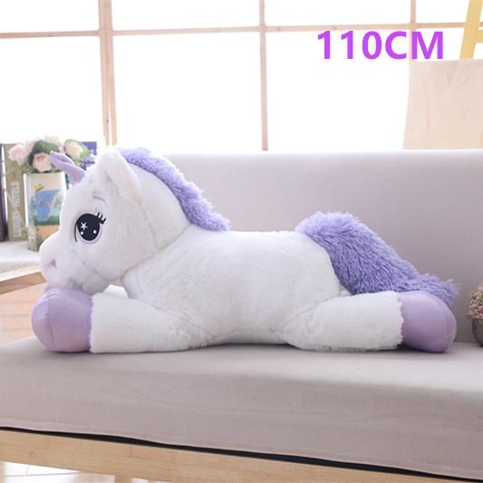 Giant 110cm Unicorn Plush Toy Soft Stuffed Cartoon Unicorn Dolls Animal Horse Toy High Quality Toys for Children Girls