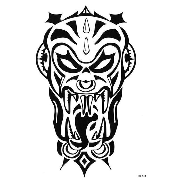 TRIBAL TEMPORARY TATTOO, MAORI TURTLE, POLYNESIAN, BLACK, MENS, WOMENS