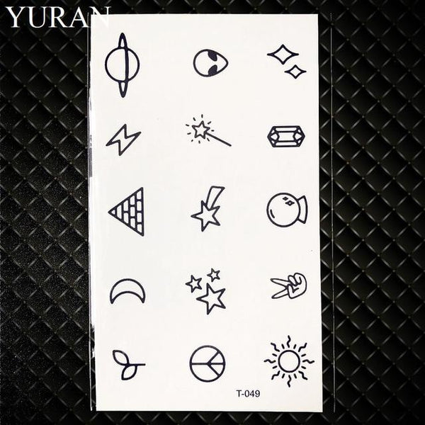 25 Style Men Tattoo Stickers Totem Scorpion Black Gun Hands Temporary Tattoo Kids Body Art Face Self Adhesive Tatoos Cool Paste