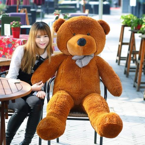 140CM to 200CM cheap giant unstuffed empty teddy bear bearskin coat soft big skin shell Semi-finished plush toys soft kid doll