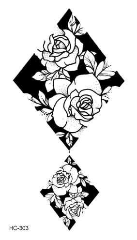 MB Flower Snake Fake Tatoo Cute Rabbit Tatuajes Tatuagem Dancing King Taty Body Art Waterproof Temporary Tattoo Stickers