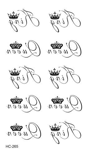 MB HC-265-285 Body Art Tatoo Black White Drawing Little Element Finger Small Water Transfer Temporary Flash Fake Tattoos Sticker