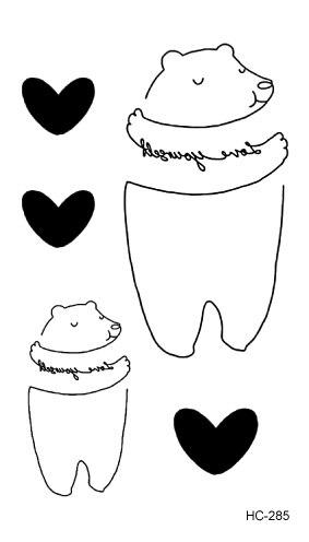 MB HC-265-285 Body Art Tatoo Black White Drawing Little Element Finger Small Water Transfer Temporary Flash Fake Tattoos Sticker