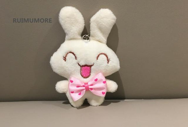 4Colors , Mini 9CM Rabbit Plush Stuffed animal TOY DOLL , Key chain gift Pendant rabbits Plush TOY DOLL