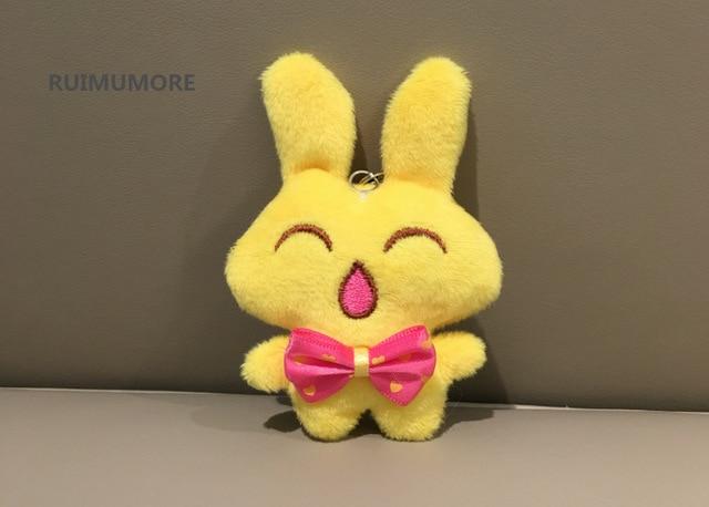 4Colors , Mini 9CM Rabbit Plush Stuffed animal TOY DOLL , Key chain gift Pendant rabbits Plush TOY DOLL