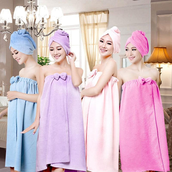 2018 New Japanese-style Cute Soft Microfiber Magic Absorbent Dry Spa Bath Towel Beach Bathrobe Towels For Women Girls TB Sale