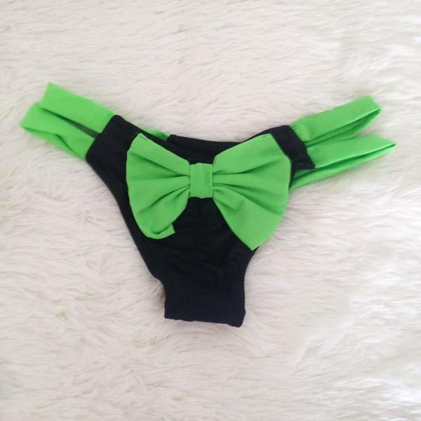 TDFunlive 2019 Summer Style Sexy Women Bathing Thong Bow Cut-Out Bikini Bottom Swimwear Swimsuit
