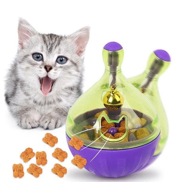 YVYOO Interactive Cat Toy IQ Treat Ball Smarter Pet Toys Food Ball Food Dispenser For Cats Playing Training Pet supplies D10