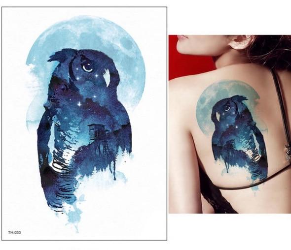 New Cartoon Blue Unicorn Fairy Tales Temporary Tattoo For Children Kids Waterproof Flash Tattoo Sticker Girl Baby Body Art Horse