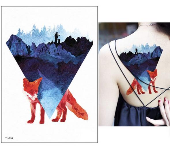 New Cartoon Blue Unicorn Fairy Tales Temporary Tattoo For Children Kids Waterproof Flash Tattoo Sticker Girl Baby Body Art Horse