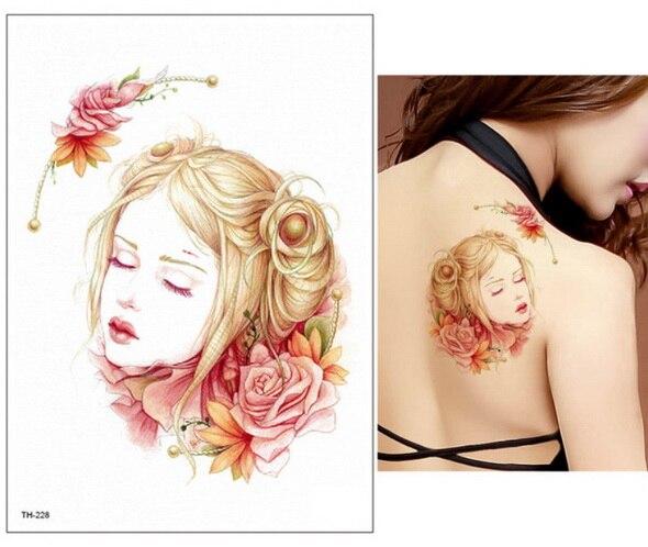 New Cartoon Blue Unicorn Fairy Tales Temporary Tattoo For Children Kids Waterproof Flash Tattoo Sticker Girl Baby Body Art Horse