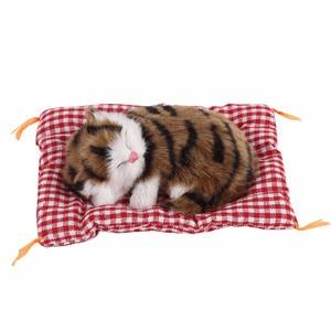 Plush Toys Lovely Simulation Doll Plush Animal Cats Sleeping Toy Real Life Plush with Sound Toy Kids Girl Birthday Gift for Kids