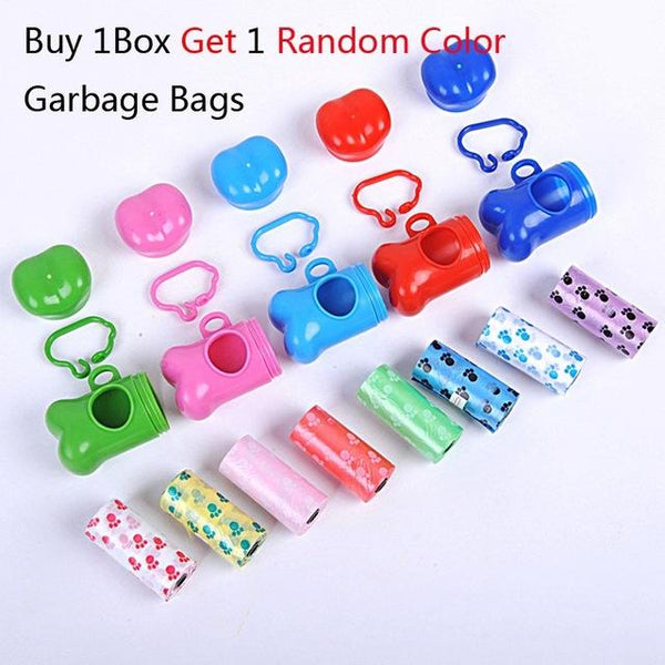 Dispenser Dog Bone Case Up Shape Bags Waste Box Poo Clean Holder Pet Garbage