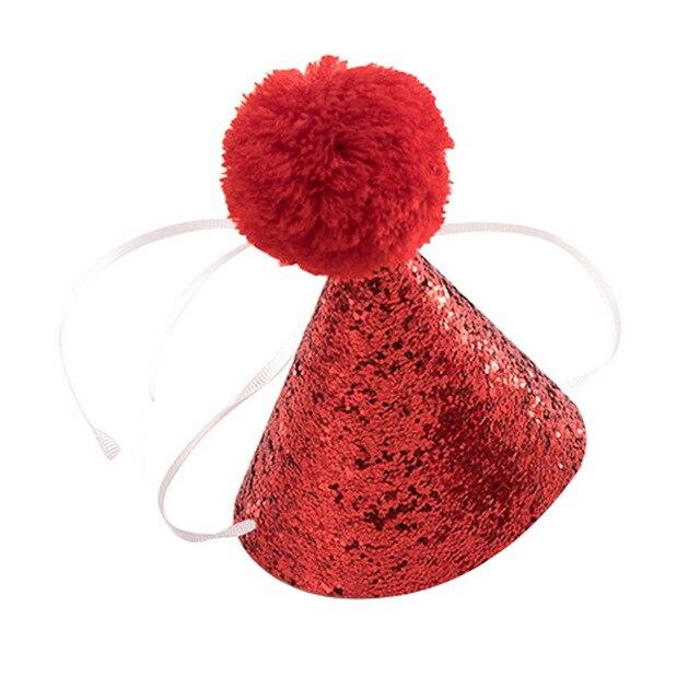 HOT Pet Dog Cat Birthday Party Hat Bowknot Cosplay Cute Bow Tie Headwear Sequin Design Cap Pets Accessories Christmas Santa Hats