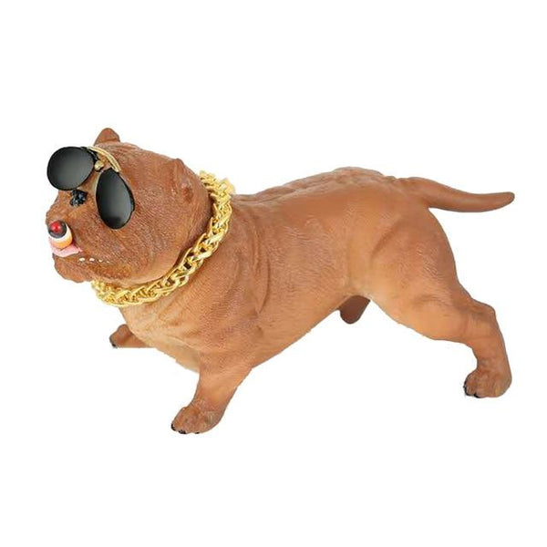 Car Dog Decor Car Interior Simulation Bully Dog Doll Accessories Ornaments XR657