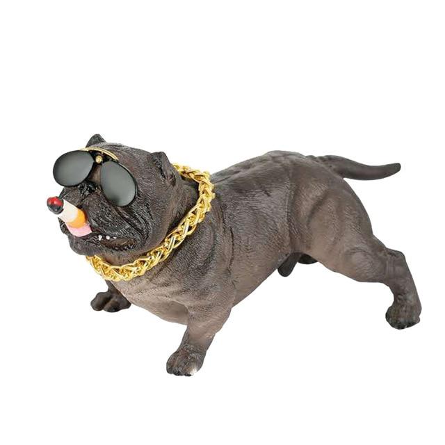 Car Dog Decor Car Interior Simulation Bully Dog Doll Accessories Ornaments XR657