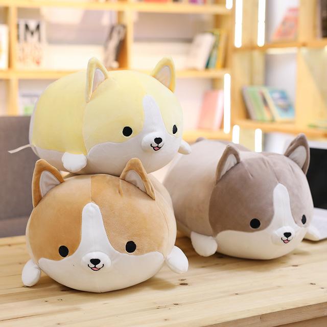 1pc 30-60cm Cute Corgi Dog Plush Toy Lovely Christmas Gift for Kids Stuffed Soft Animal Cartoon Pillow Kawaii Valentine Present