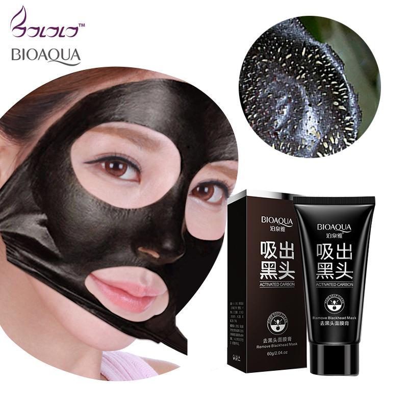 suction black mask deep cleansing nose blackhead remover facial mask black head acne black mud face mask beauty skincare bioaqua