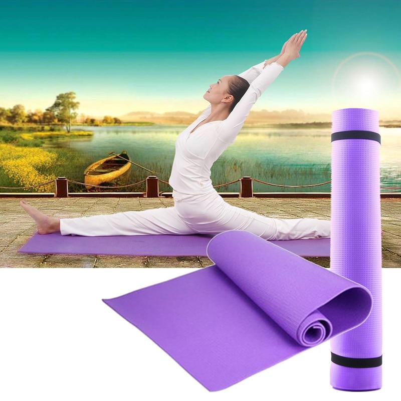 4MM extra thick 173cmX60cm high quality NRB non-slip yoga mat suitable for fitness Pilates exercise fitness equipment accessorie