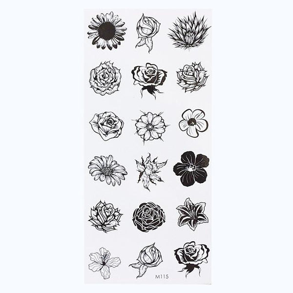 1 Sheet Temporary English Word Tattoo Stickers Black Letters Feather Body Art Tattoos Sticker Waterproof For Temporary Tattoos