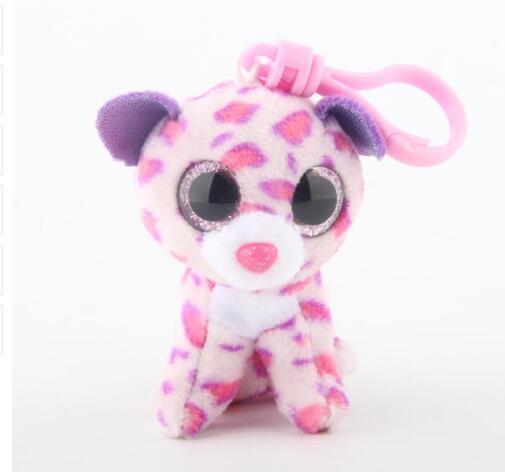 Ty Beanie Boos Big Eyes Plush Dog Keychain Doll Unicorn Penguin Leopard Owl Monkey Clip Toys 4" 10cm