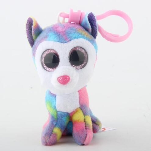 Ty Beanie Boos Big Eyes Plush Dog Keychain Doll Unicorn Penguin Leopard Owl Monkey Clip Toys 4" 10cm