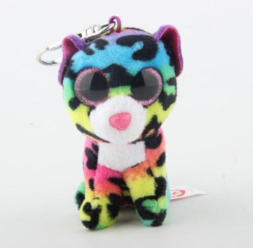 Ty Beanie Boos Big Eyes Plush Dog Keychain Doll Unicorn Penguin Leopard Owl Monkey Clip Toys 4" 10cm
