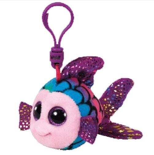 Ty Beanie Boos Big Eyes Plush Dog Keychain Doll Unicorn Penguin Leopard Owl Monkey Clip Toys 4" 10cm