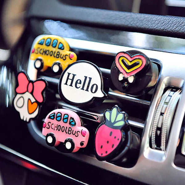 Car Ornaments Cute Air Conditioning Vents Perfume Clip Air Freshener Auto Interior Decoration Creative Fragrances Accessories