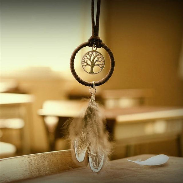 Mini Dream Catcher Car Pendant Hanging Ornaments Indian Dreamcatcher Wind Chimes Home Decor Auto Interior Suspension Adornments
