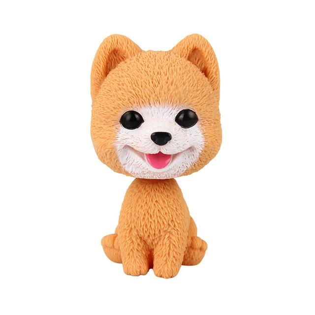 Car Ornament PVC Cute Shaking Head Dog Automobiles Interior Dashboard Swing Nodding Puppy Doll Decoration Ornaments Toys Gift