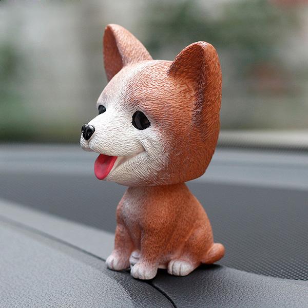 Car Ornaments Bobblehead Dog Nodding Puppy Toys Car Dashboard Decor Toy Lovely Wobble Shaking Head Dolls Auto interior Accessory
