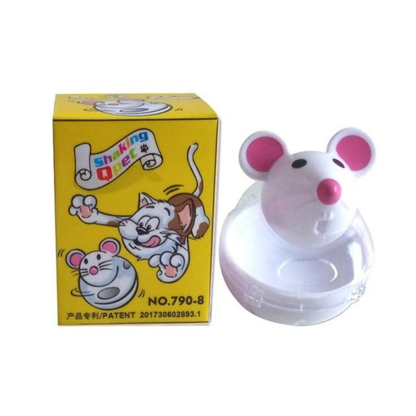 Cat Food Leak Toys Pet Feeder Toy Cat Mice Shape Food Rolling Leakage Dispenser Bowl Playing Training Educational Toys For Cats