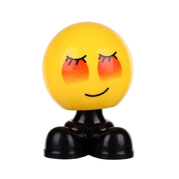 Shaking Head Toys Car Ornaments Bobblehead Nod Dolls Cute Cartoon Funny Emoji Wobble Head Robot Lovely Car Dashboard Decor Auto