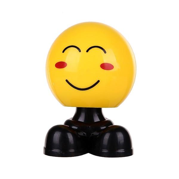 Shaking Head Toys Car Ornaments Bobblehead Nod Dolls Cute Cartoon Funny Emoji Wobble Head Robot Lovely Car Dashboard Decor Auto